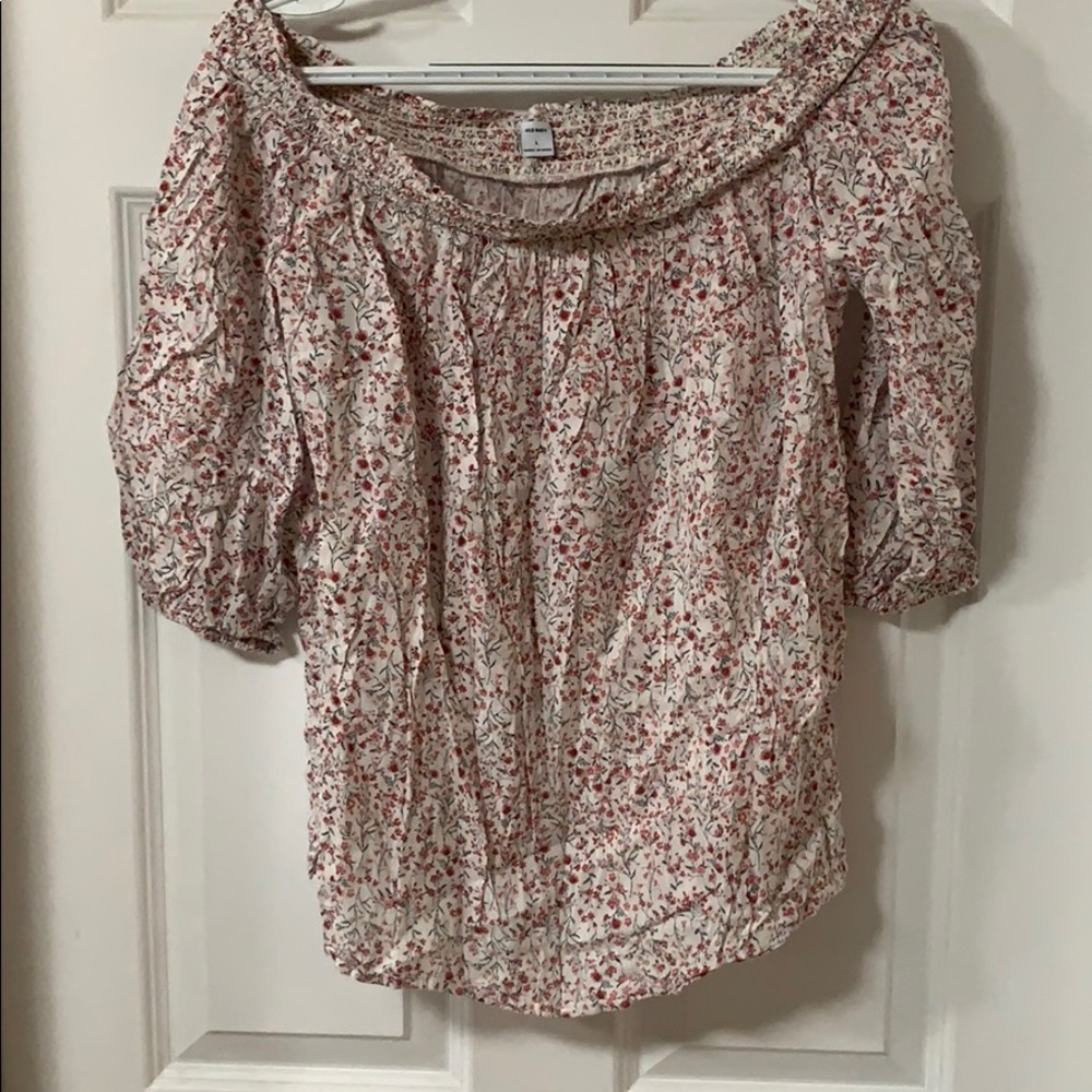 Old Navy shoulderless shirt